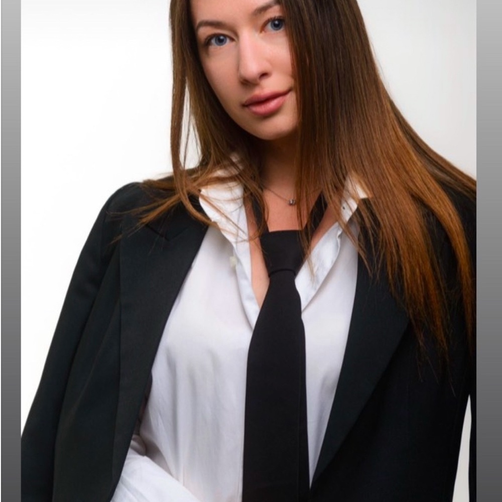 She Wears Ties Black Necktie